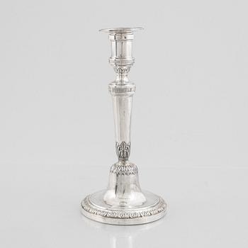 A silver candlestick, possibly Toulon, France circa 1790.