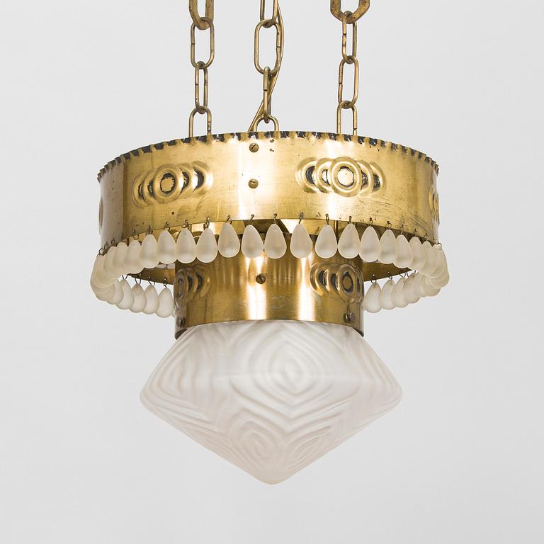 An early 20th century ceiling light.