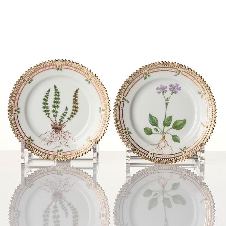 A Royal Copenhagen 'Flora Danica' service for two, Denmark, 20th century. (12 pieces).