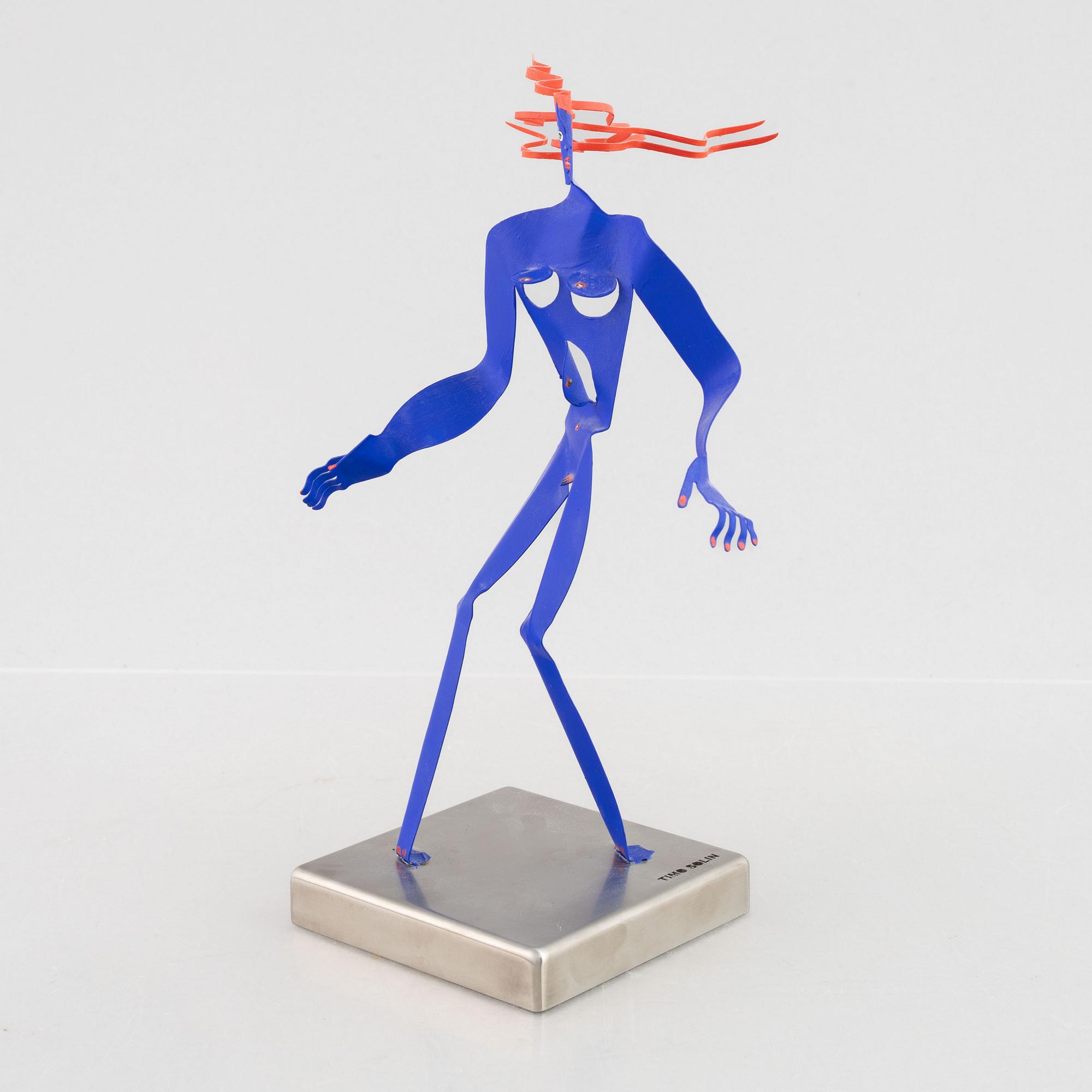 Timo Solin, Blå kvinna med rött hår.