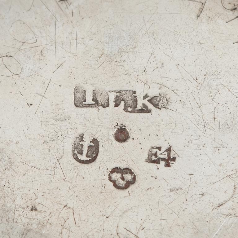 Five silver cups, 18th/19th Century.