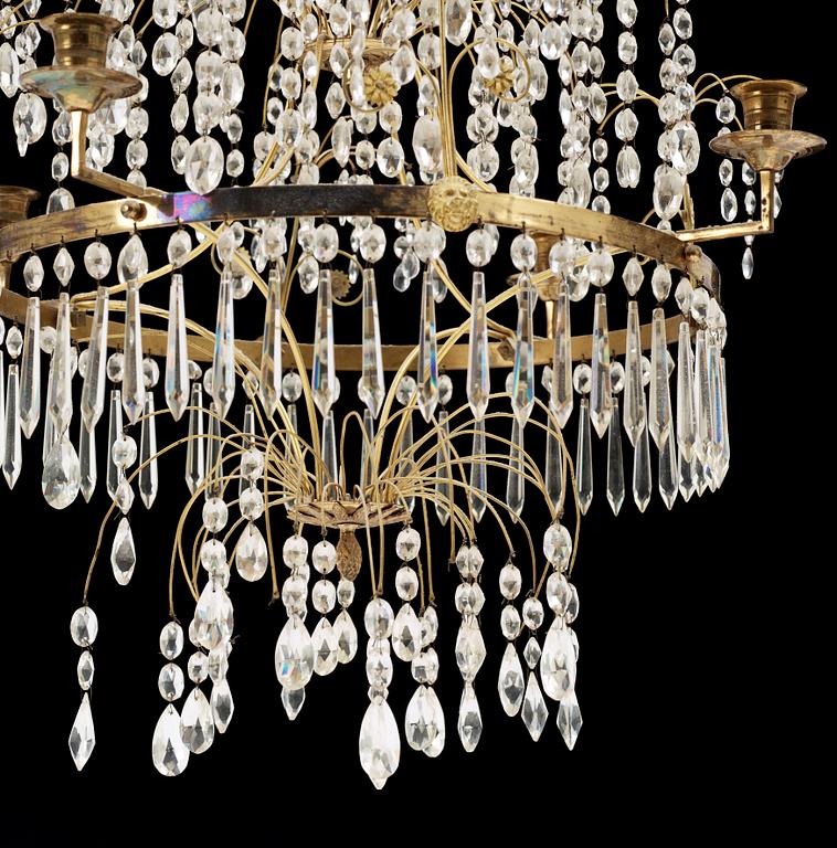 LJUSKRONA, gustaviansk stil, 1800-tal. Höjd ca 88 cm.