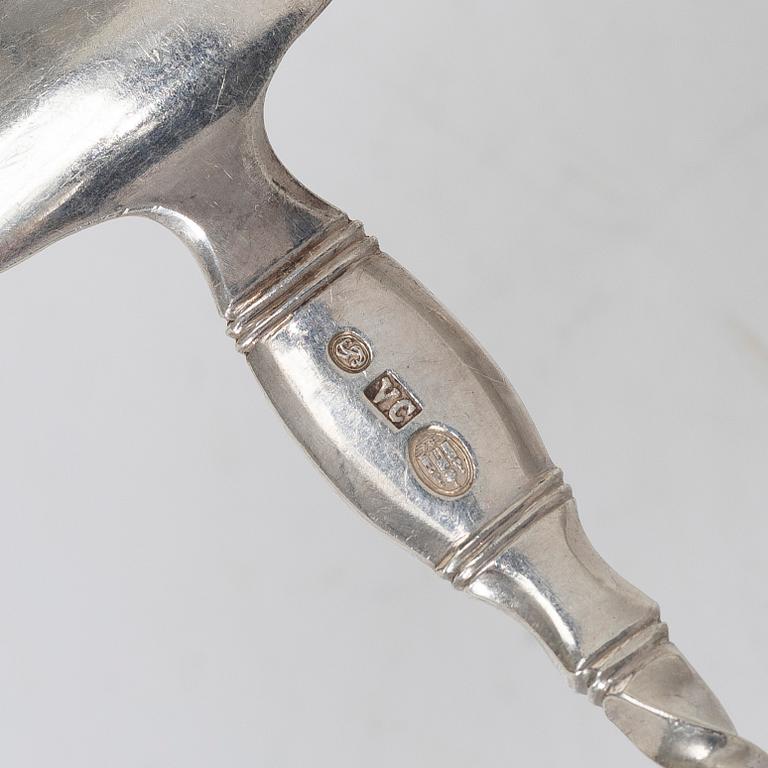 Table accessories, 7 pieces, silver, including Denmark 1880s.
