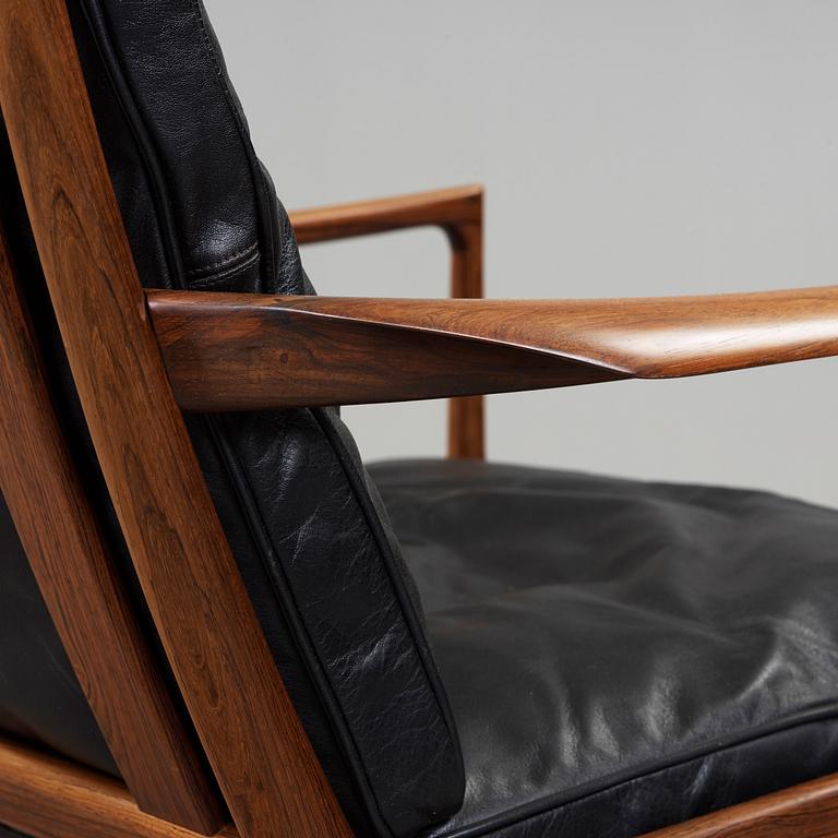 An Ib Kofod Larsen palisander 'Samsö' easy chair, OPE-möbler, Sweden 1960's.