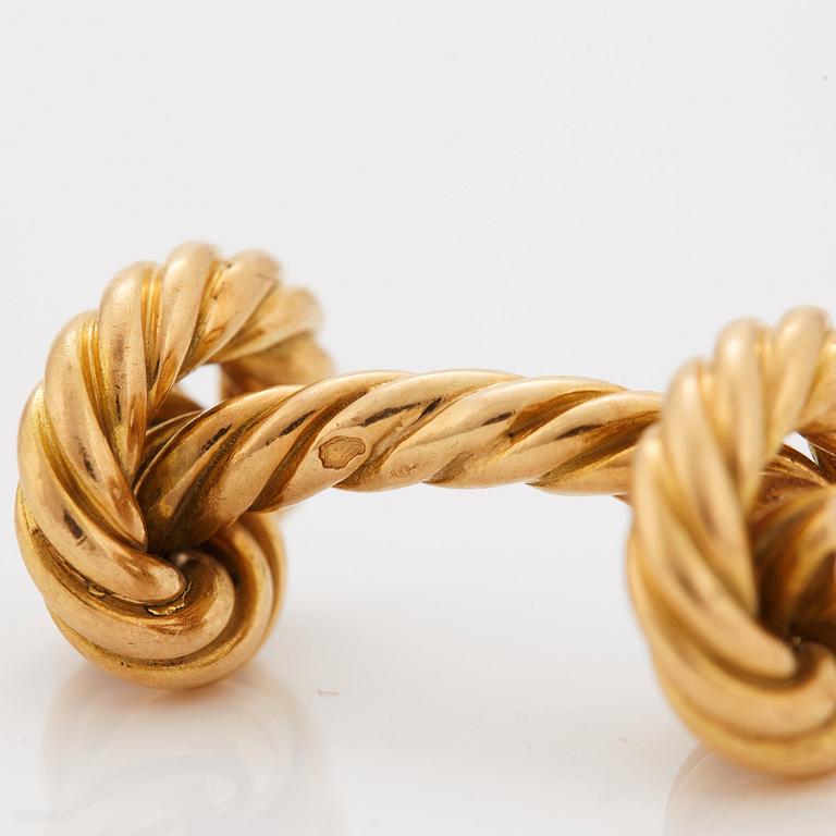 A pair of 1950/60's 'Cordage Noued' cuff-links by Hermès.