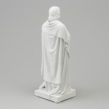 A bisquit figure of 'the Apostle Johannes' after Bertel Thorvaldsen, Royal Copenhagen, Denmark, 19th Century.