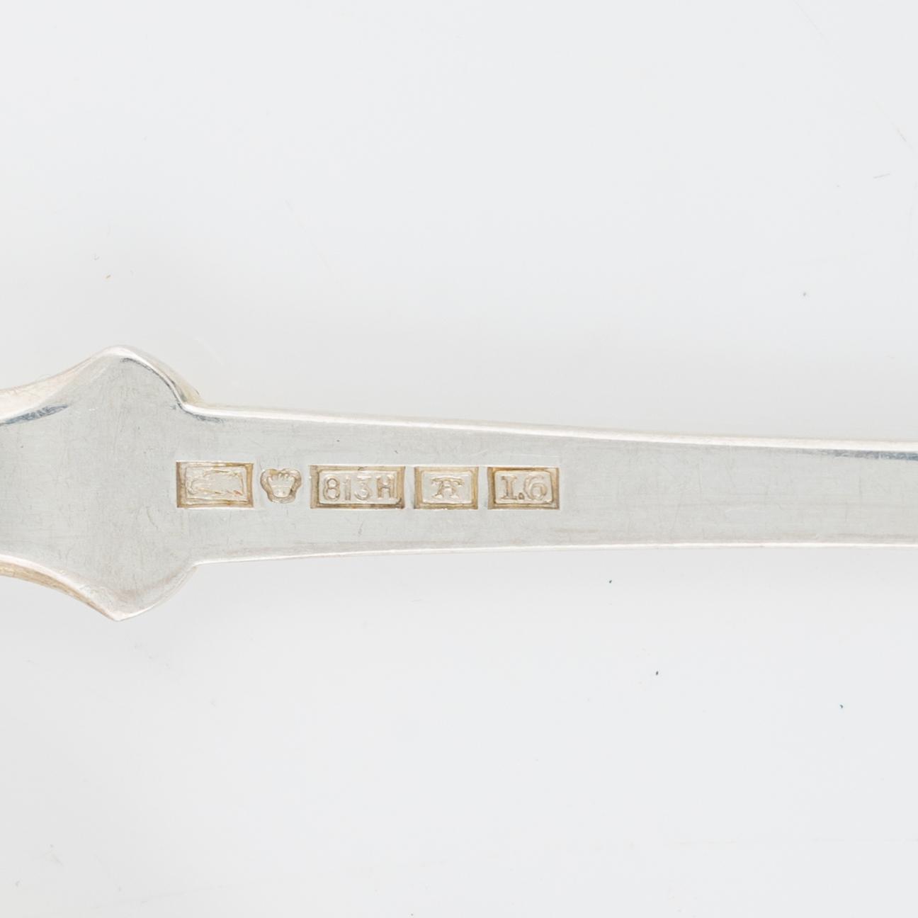 Bestickservis, silver, 60 delar "Snäck", Auran Kultaseppa, Åbo, Finland, 1939-40.