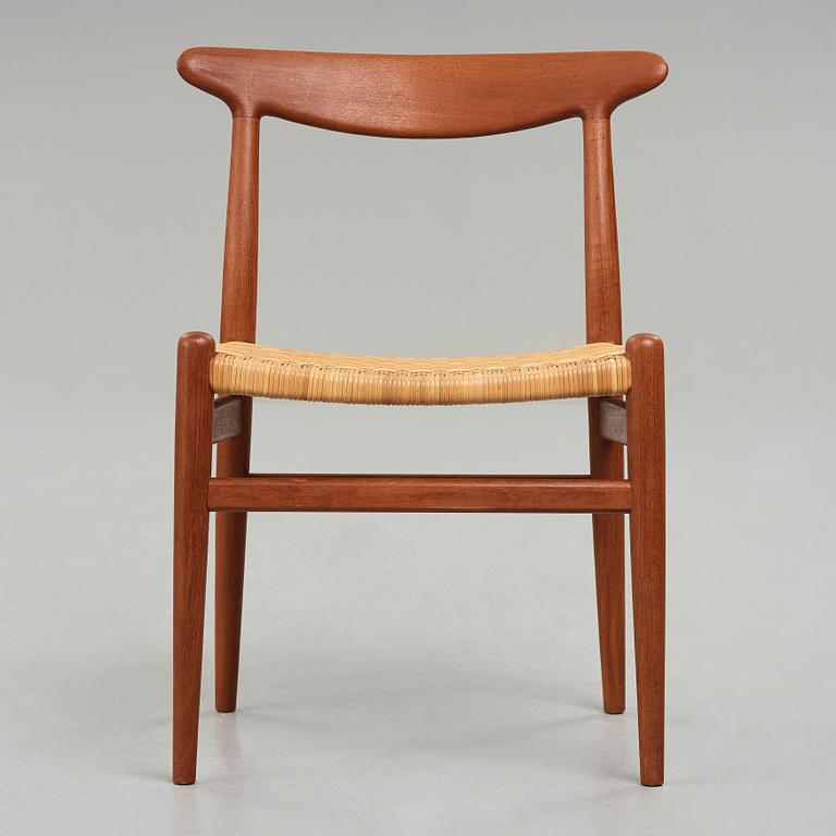 HANS J WEGNER, a teak  "W2", chair for CM Madsen, Denmark 1950's.