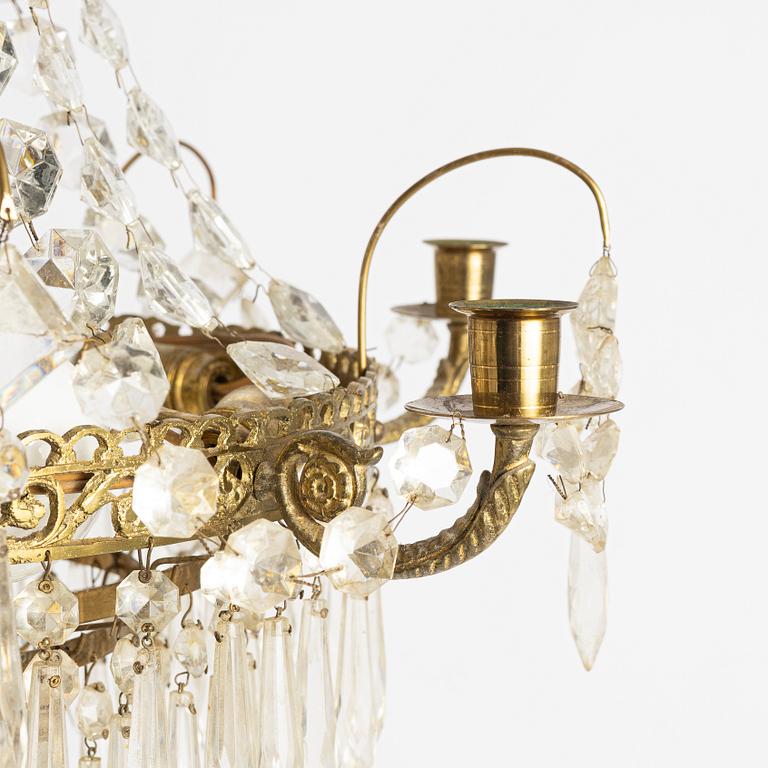 Chandelier, Gustavian style, first half of the 20th century.