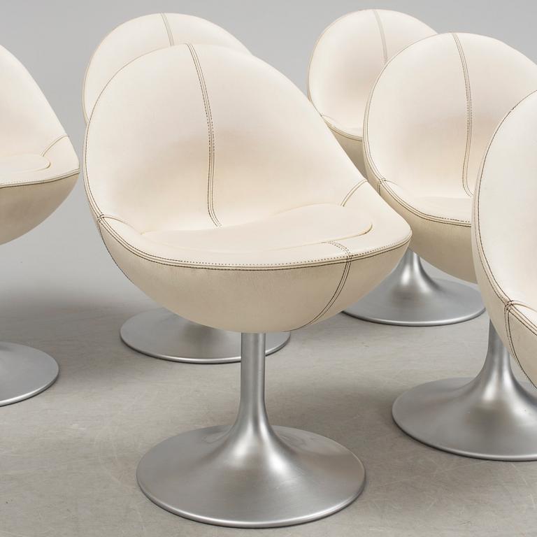 Six 'Venus' chairs by Johansson Design from the late 20th/early 21st century.