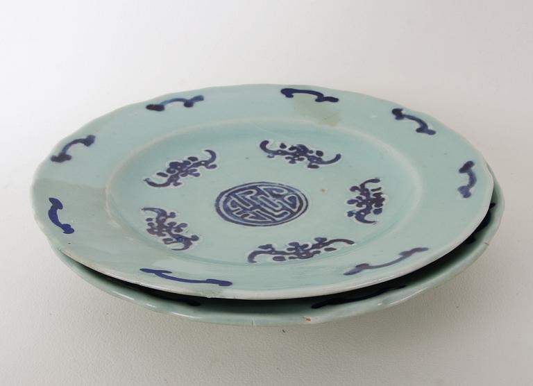 PARTI PORSLIN, 11 delar, Kina, 1800-1900-tal.