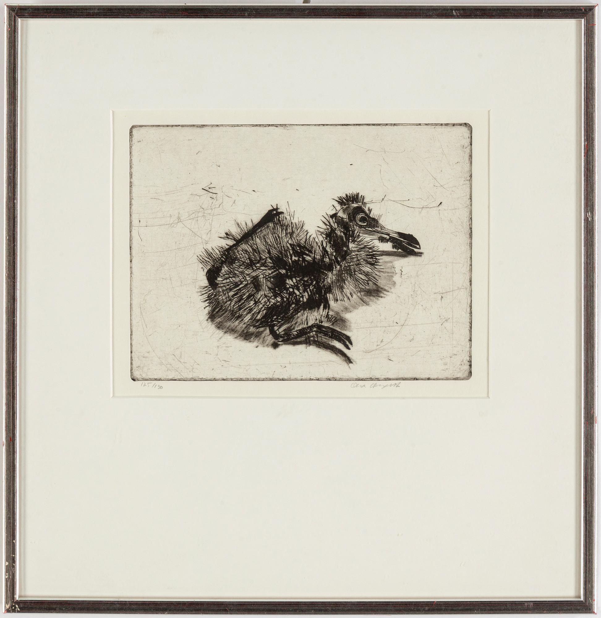 Lena Cronqvist, drypoint, 1984, signed 125/130.
