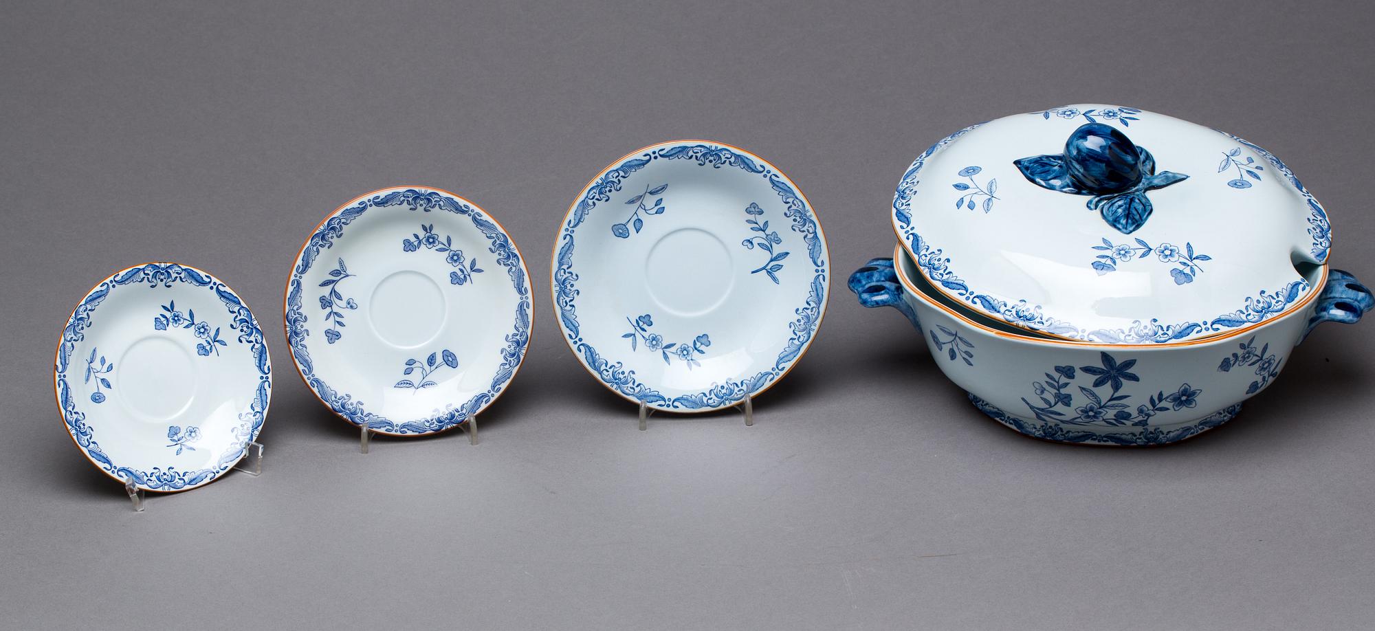 SERVISDELAR, porslin, 17 delar,  "Ostindia", Rörstrand, 1900-talets andra hälft.