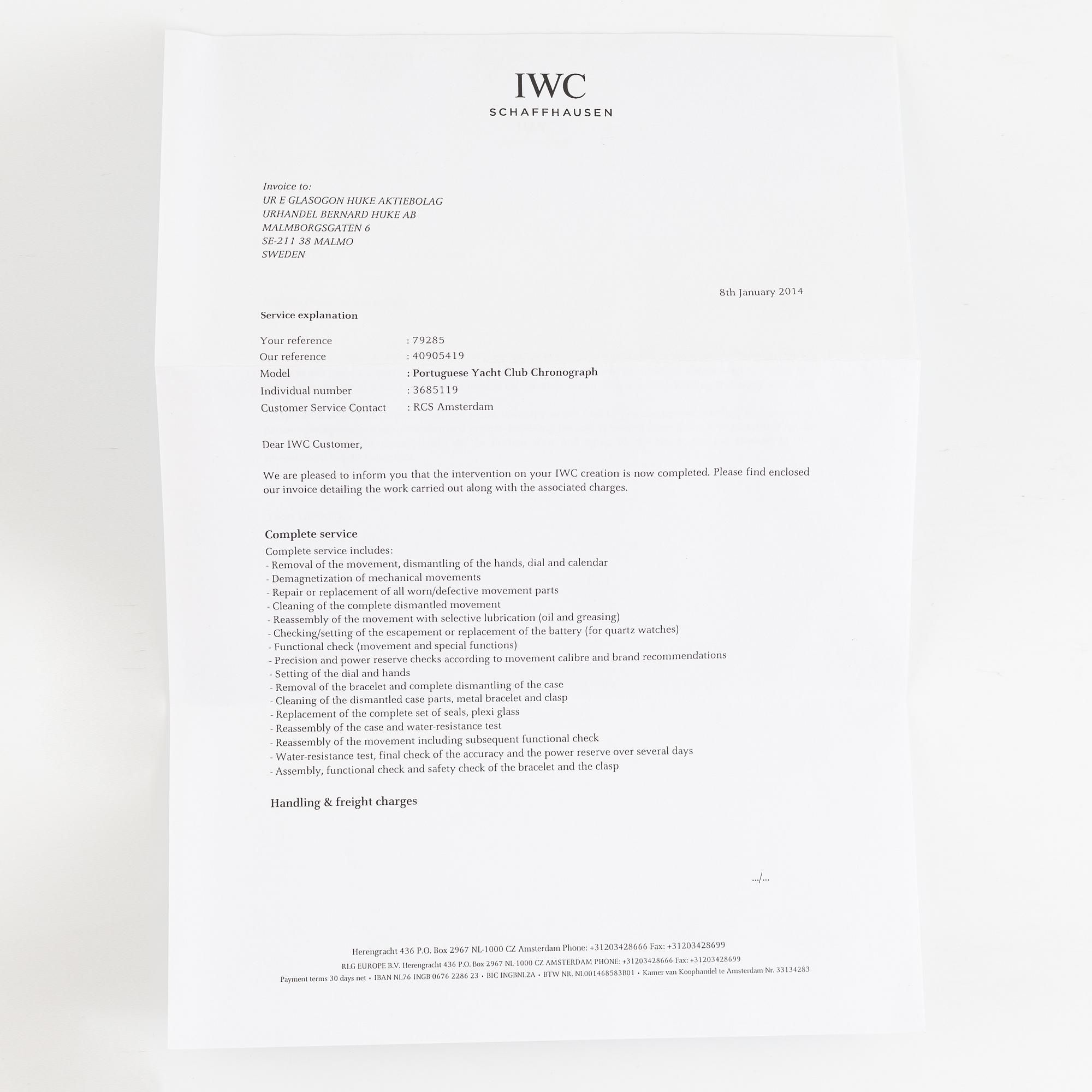 IWC, Portugieser, Yacht Club, kronograf, armbandsur, 45,5 mm.