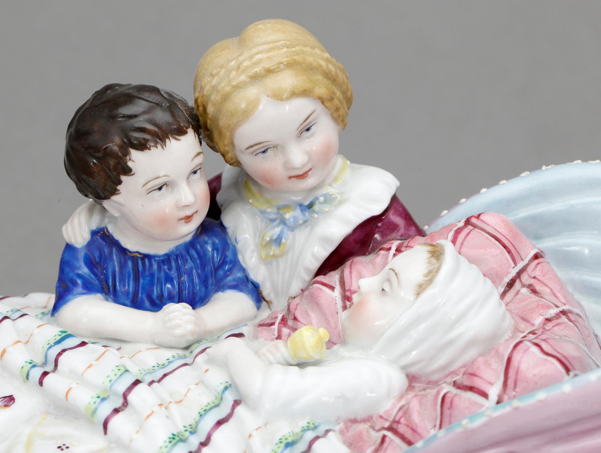 BLÄCKSTÄLL, porslin, Tyskland, 1800-tal.