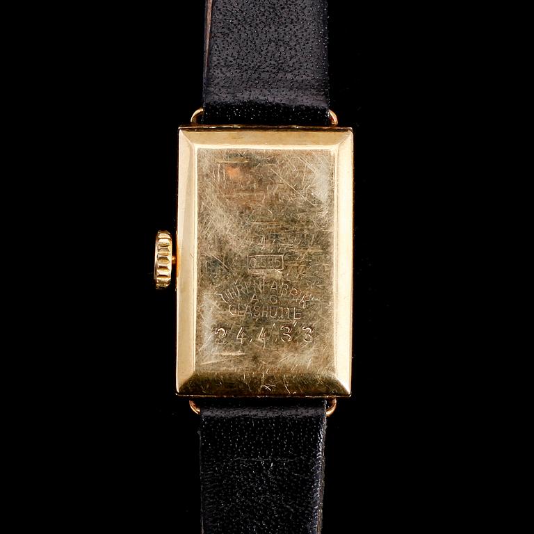 ARMBANDSUR, 14 k guld, Glashutte, 1900-talets första hälft.