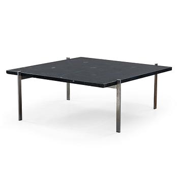 Poul Kjaerholm, a 'PK-61' black stone top sofa table, edition Fritz Hansen, Denmark.