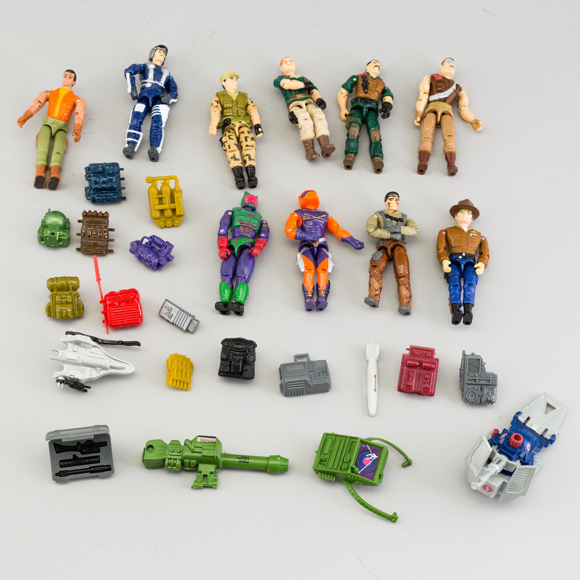 A lot of Gi Joe Action Force toys Hasbro 1980 90s. Bukowskis