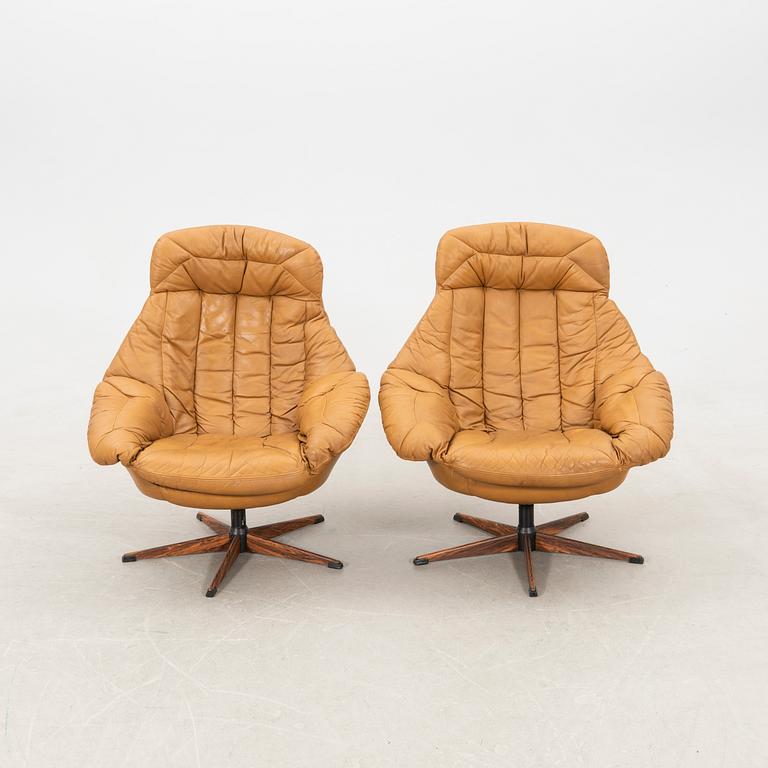 HW Klein, a pair of armchairs, Bramin Denmark, second half of the 20th century.