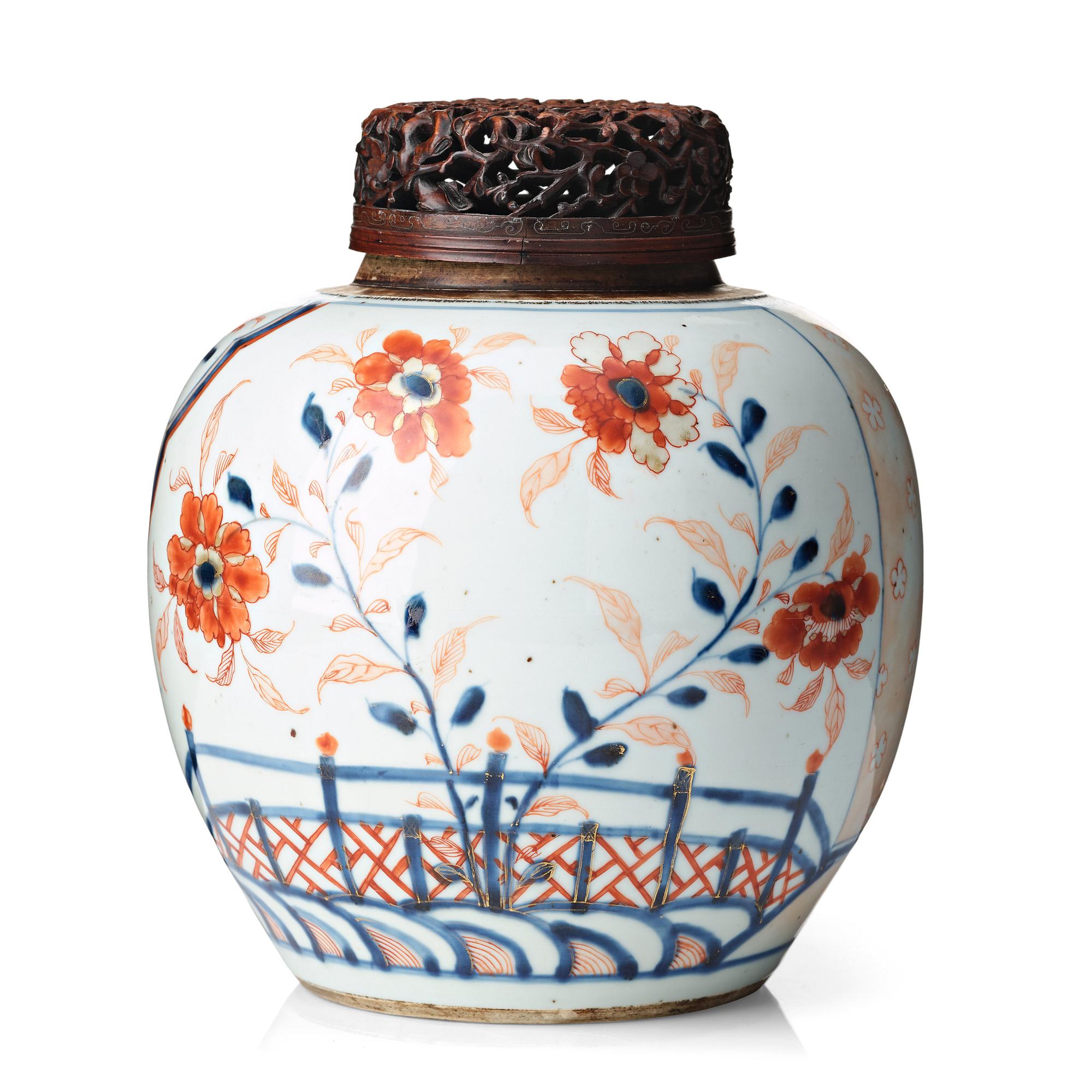 An imari jar, Qing dynasty, Kangxi (1662-1722).