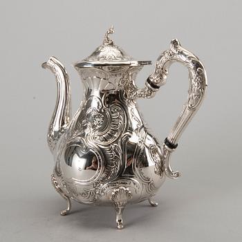 GEWE SILVERVARUFABRIK kaffeservis 4 dlr silver Malmö 1950/60-tal.