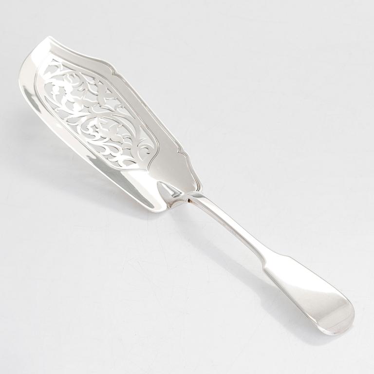 Elizabeth Eaton, fiskspade, sterlingsilver,  London 1854.