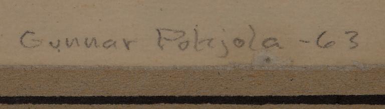 GUNNAR POHJOLA, litografi, signerad och numrerad 6/10 Tpl'a, och daterad -63.