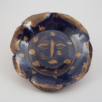 Hertha Hillfon, a bowl, glazed stoneware, signed.