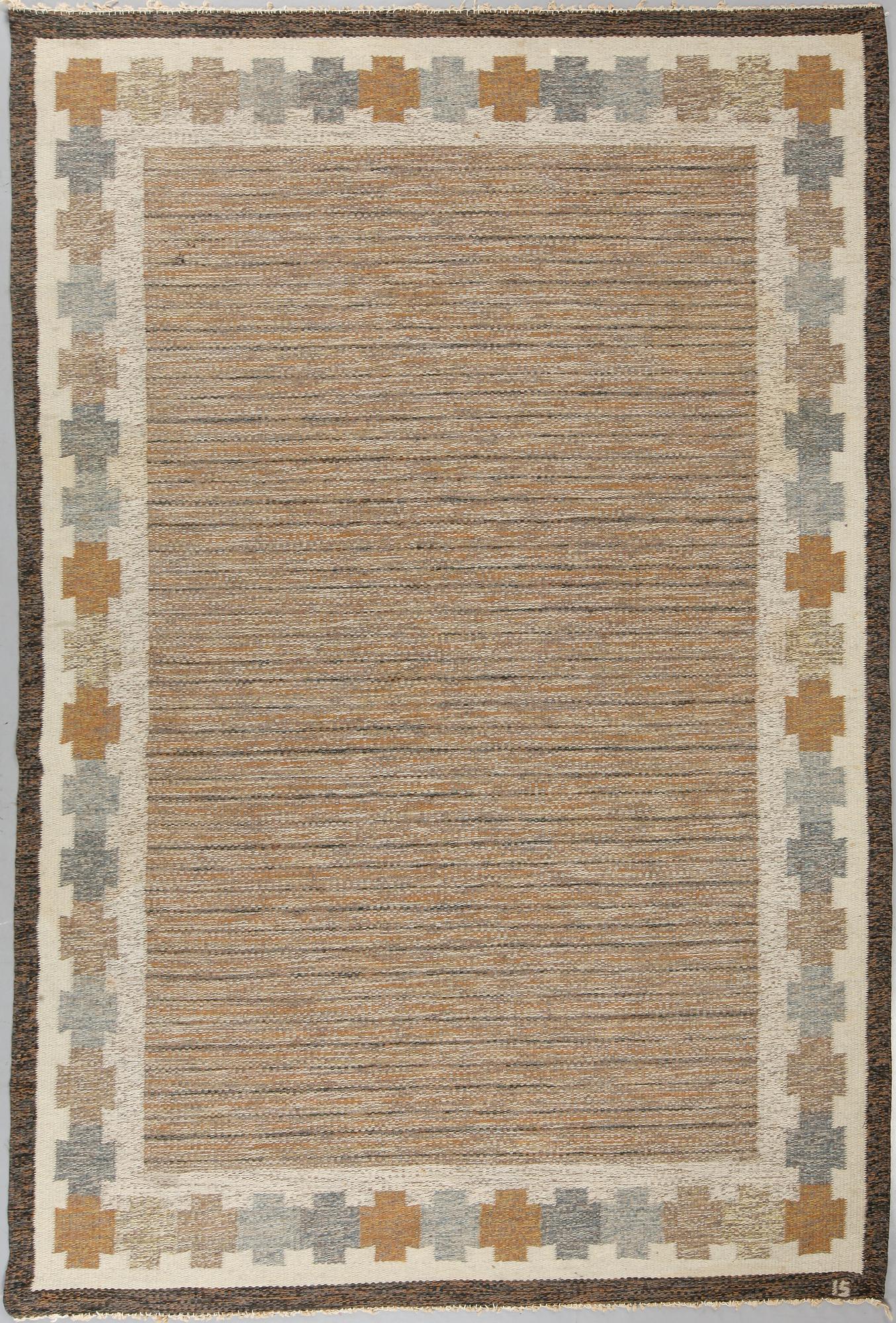 MATTA, rölakan, Ingegerd Silow, signerad, 237 x 163 cm, 1900-talets andra hälft.