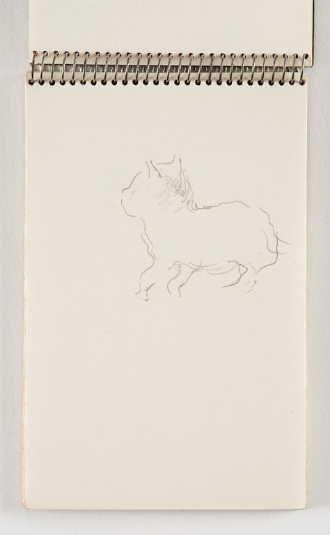 Lotte Laserstein, 10 små skissblock med teckningar.