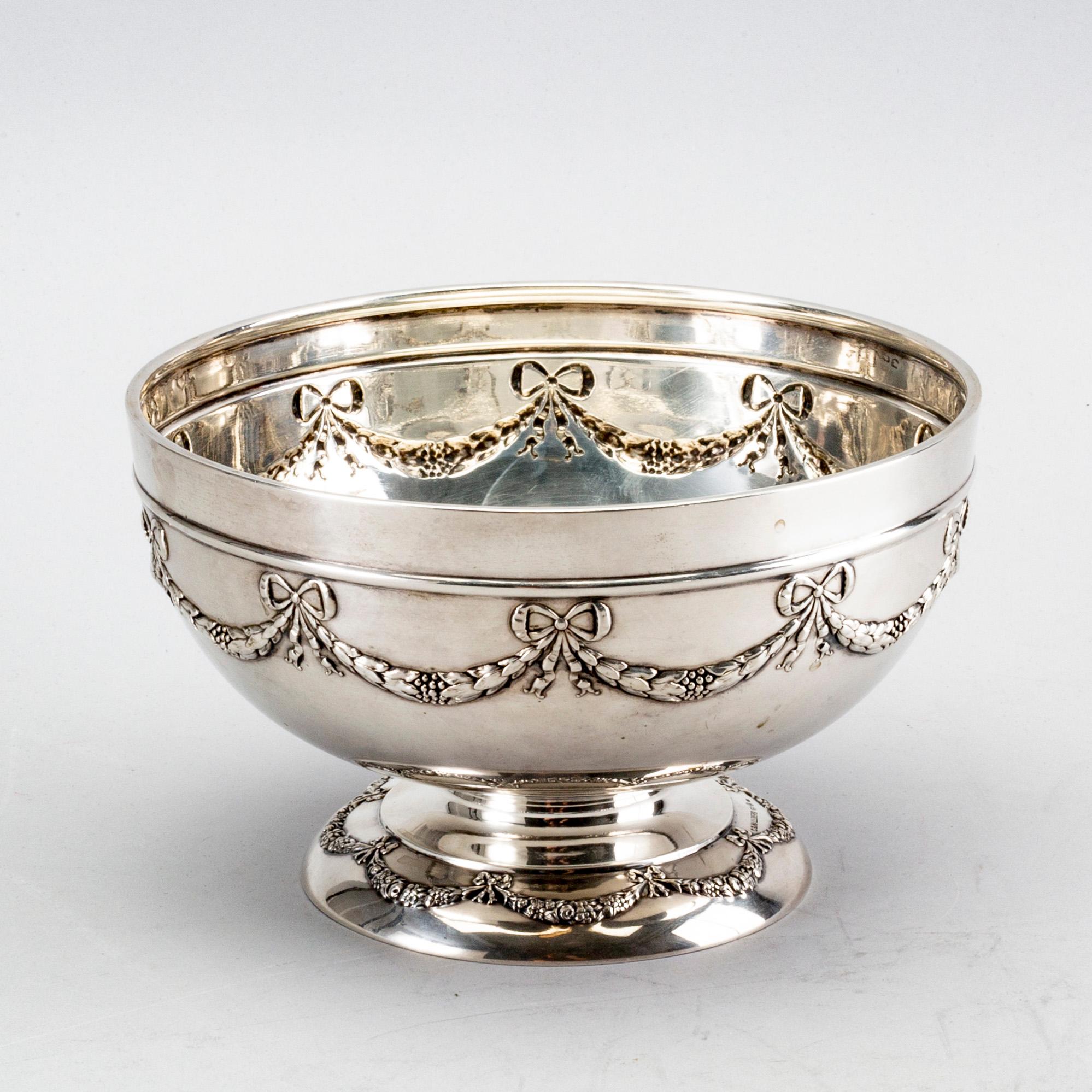 CG Hallberg, bowl, silver, 1902.
