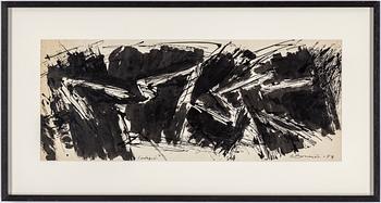 OLLE BONNIÉR, gouache on paper, signed and dated -57.