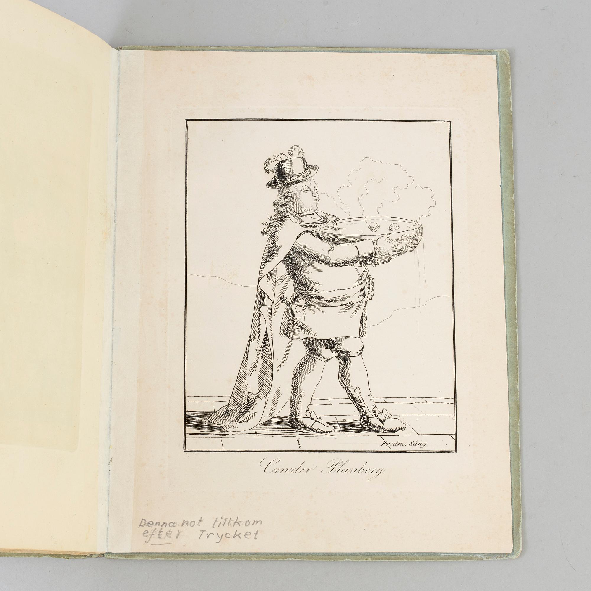 A 24 hand-coloured illustrations (etchings 25,5 by 19,5 cms) for Carl Michael Bellman’s Fredmans epistlar.