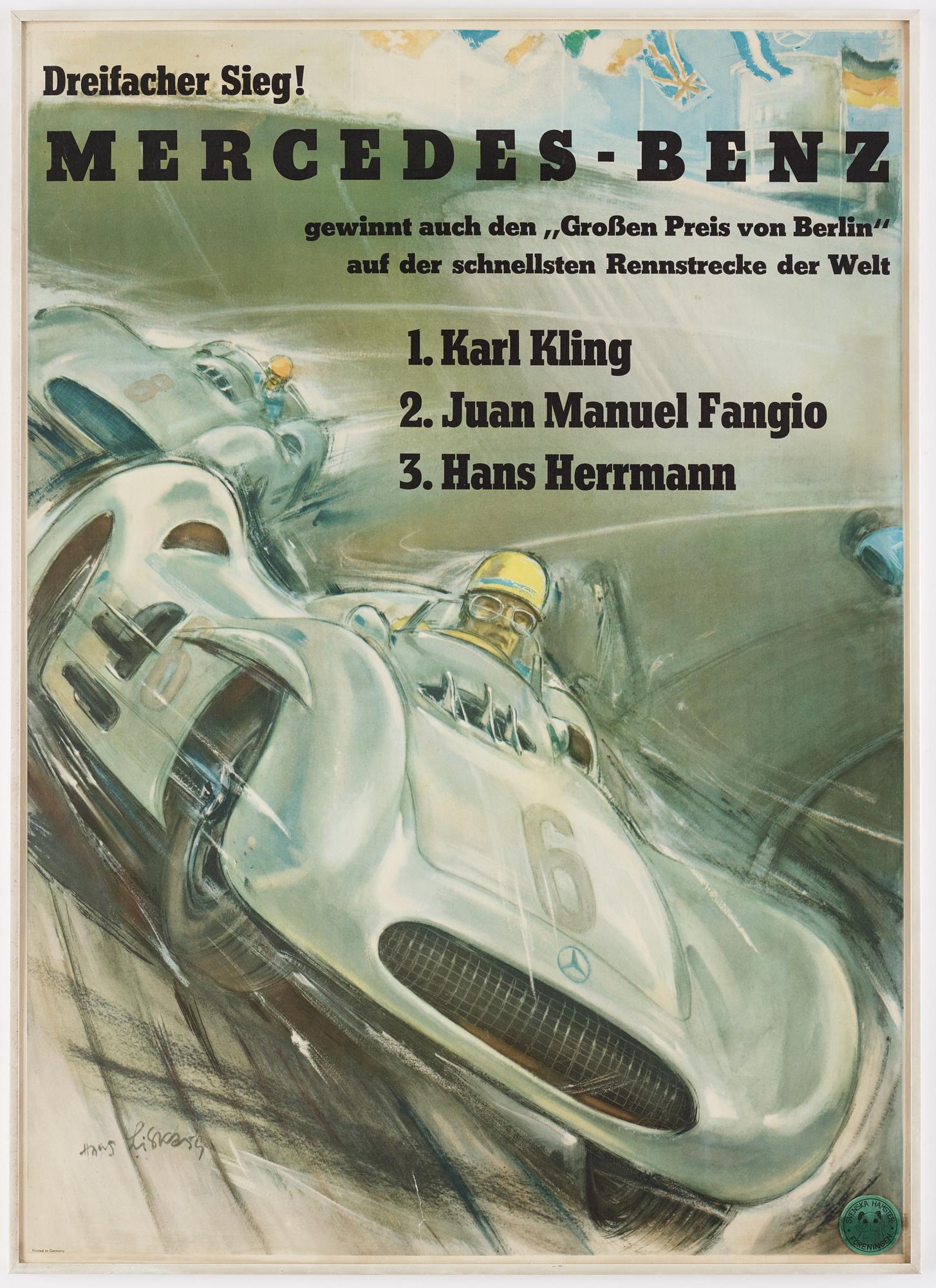 Mercedes-Benz poster 1950s.