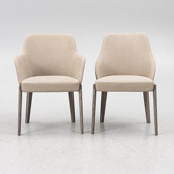 Rodolfo Dordoni, five armchairs and three chairs. 'Chelsea' chairs, Molteni.