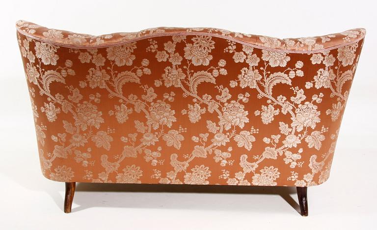 SOFFGRUPP, 3 delar, nyrokoko, sent 1800-tal.