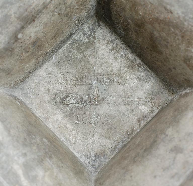 LJUSSTAKAR, 1 par, tenn, Martin Artedius, Norrköping 1800.