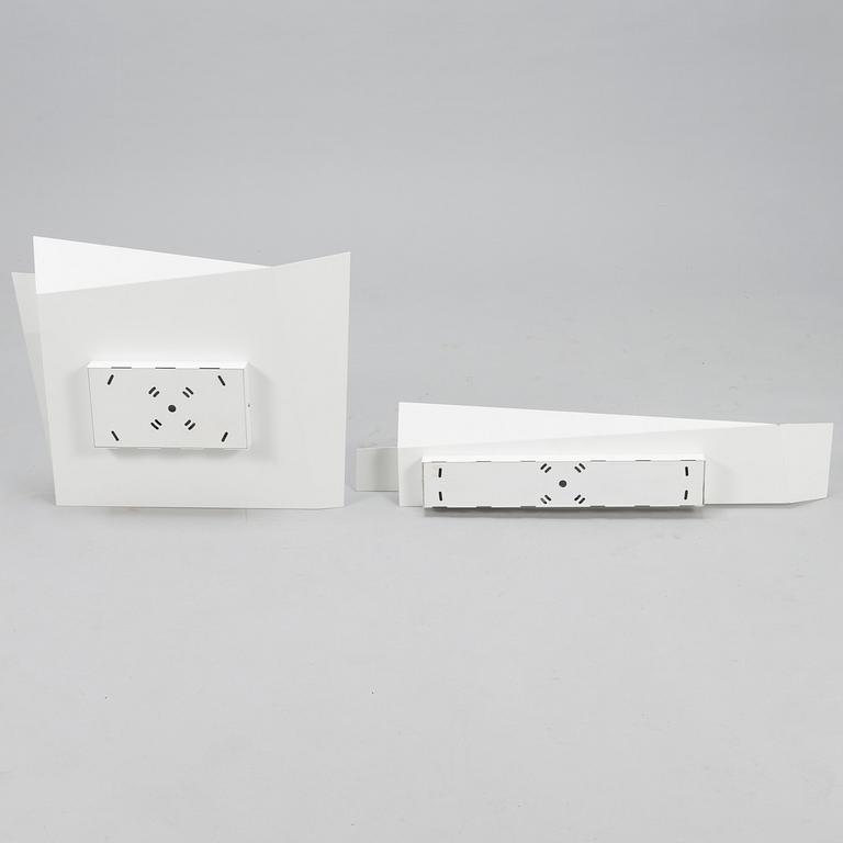 MARCO ZITO, Two wall mounted lights, "Flap 1" and "Flap 3", for Foscarini, Italy. Design year 2009.