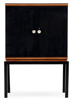 608. An Otto Schulz stained birch and mahogany cabinet, by Boet, Sweden 1930's.