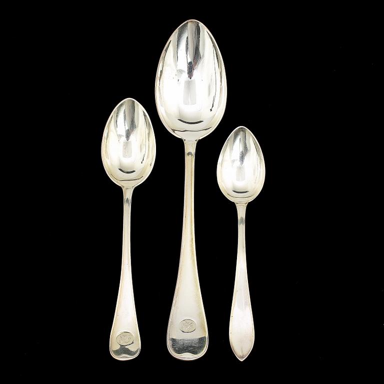 PARTI SILVER, 13 delar, 1900-tal, ca 360 gr.