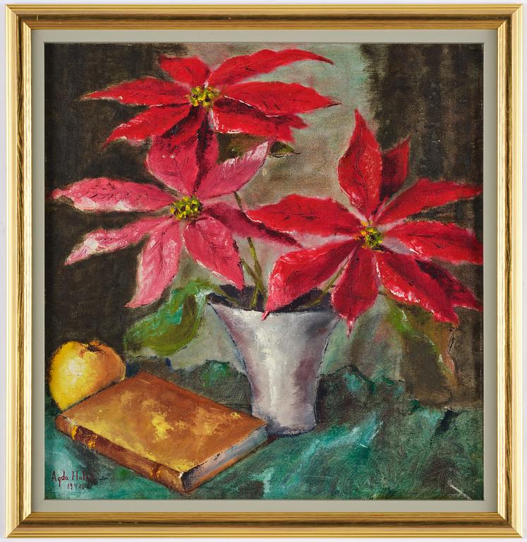 Agda Holst, Still Life with Poinsettia.