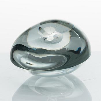 Timo Sarpaneva, 'Sitting Bird' glass sculpture, signed Timo Sarpaneva Iittala -54.