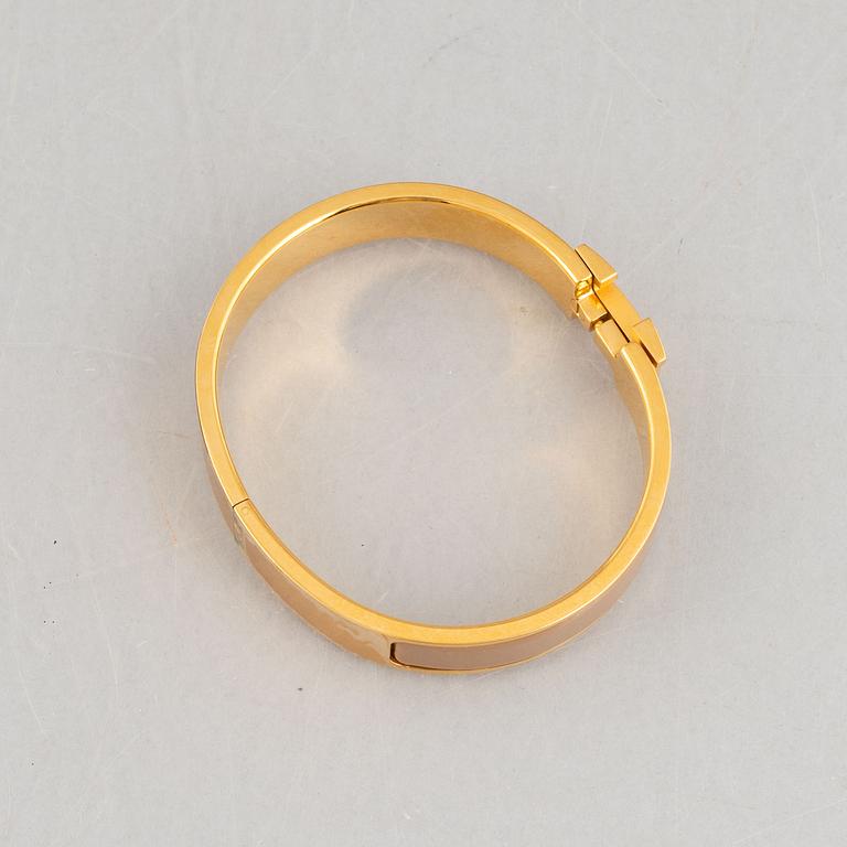 Hermès, armband "Clic H", Marron glacé.