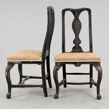 STOLAR, 4 st, rokoko, 1700-talets andra hälft.