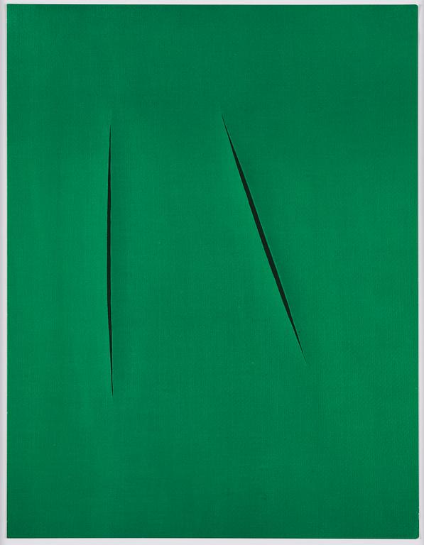 Lucio Fontana, efter, After Concetto Spaziale from  XX:e siècle no 12 1959.