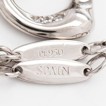 Tiffany & Co, Elsa Peretti, halsband, "Open Heart", platina och diamanter.
