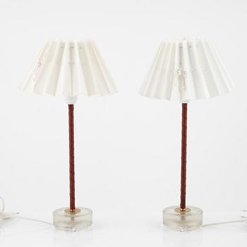 A pair of table lamps from Falkenbergs, second part of the 20th Century.