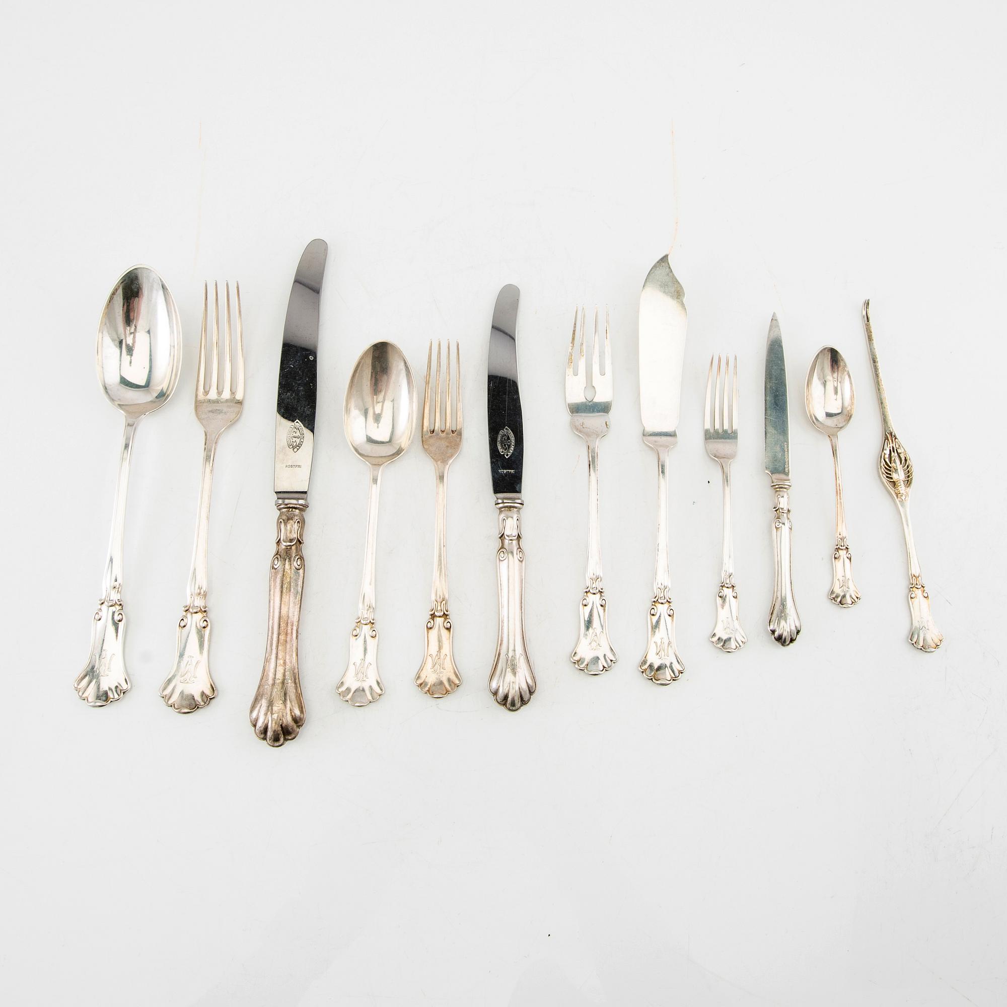 K Anderson bestick 68 dlr silver Stockholm 1917.