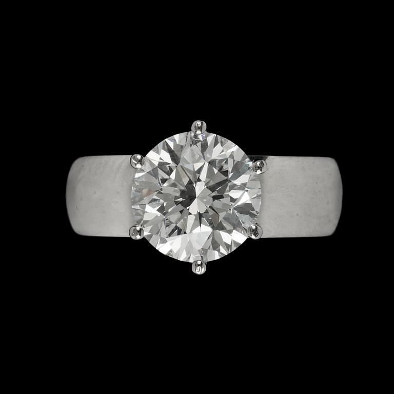 A WA Bolin brilliant cut diamond ring, 3.02 cts.