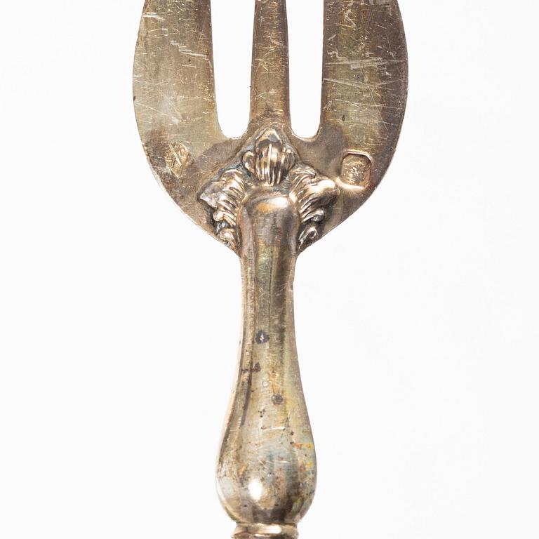 Louis Coignet, ostrongafflar, silver, 12 st, Paris, Frankrike, 1889-93.